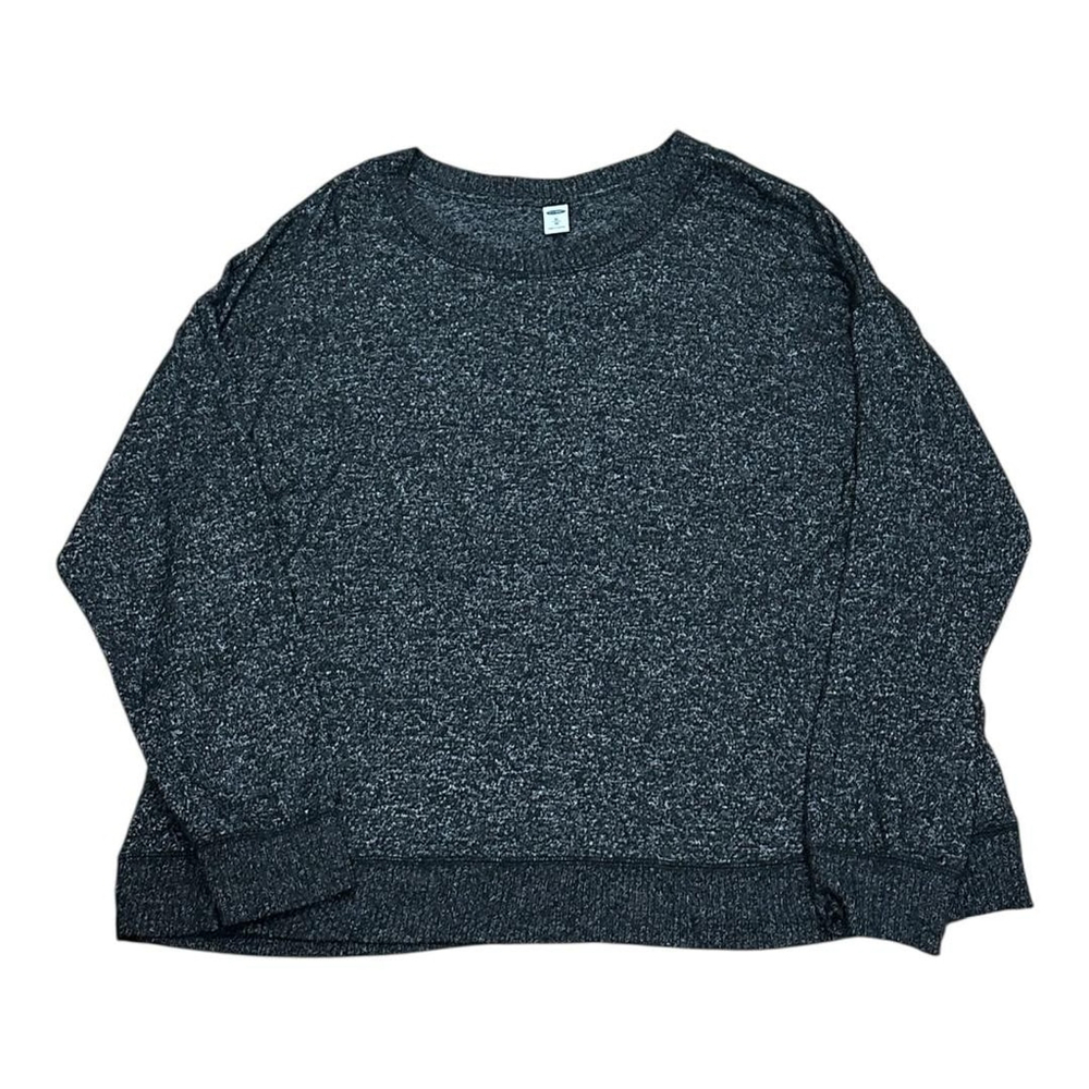 Old Navy Sweater Womens XL Gray Crew Neck Knit Pullover Long Sleeve Stretch Top
